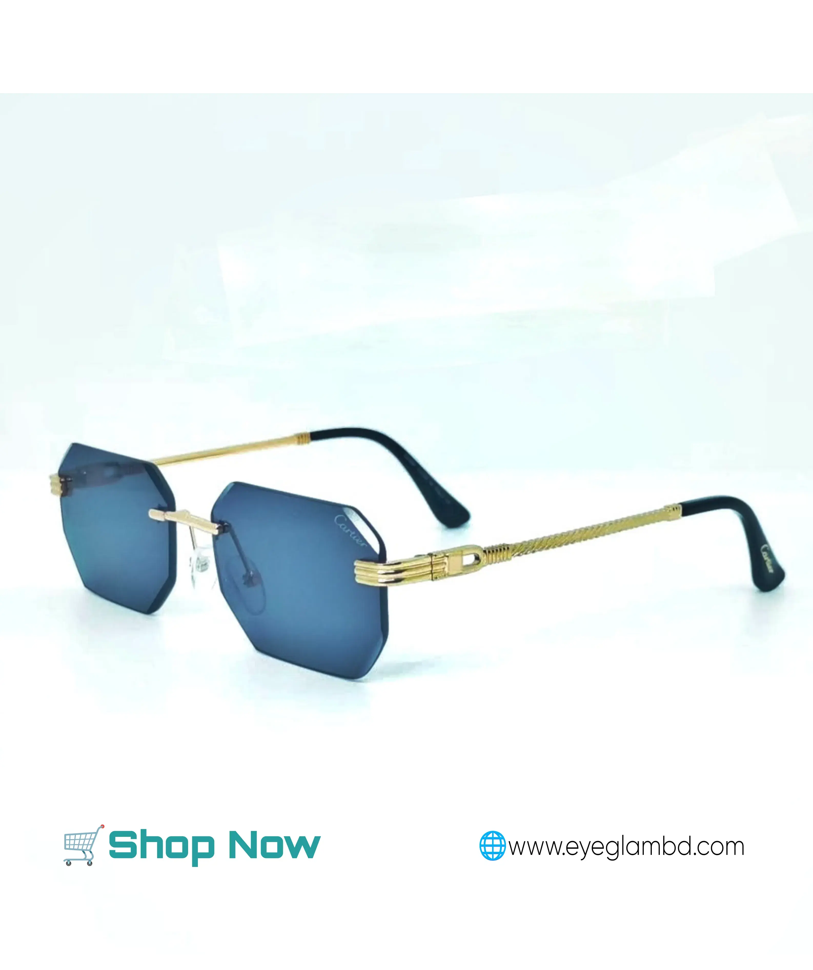 Carter Rimless Sunglasses 